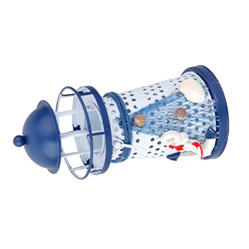 Gazechimp Vintage 13.5cm Metall Leuchtturm mit LED Leuchte Tisch Haus Dekoration - 9