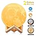 Produktbild Lampe Mond 3D AGM LED Nachtlicht Nachtlicht 15 cm Ladegerät USB für Schlafzimmer Wohnzimmer Café Bar mit 2 Farben Modern 2 Farben