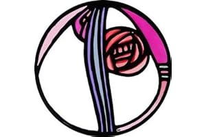 HENSITA Static Window Cling in a Mackintosh Hunterian Large Rose Design