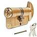 Produktbild UAP Anti-Snap Thumbturn Euro Cylinder Antique Brass 45/55 T (100mm overall) Lock - with 1 extra key (4 Total) - High security door lock.