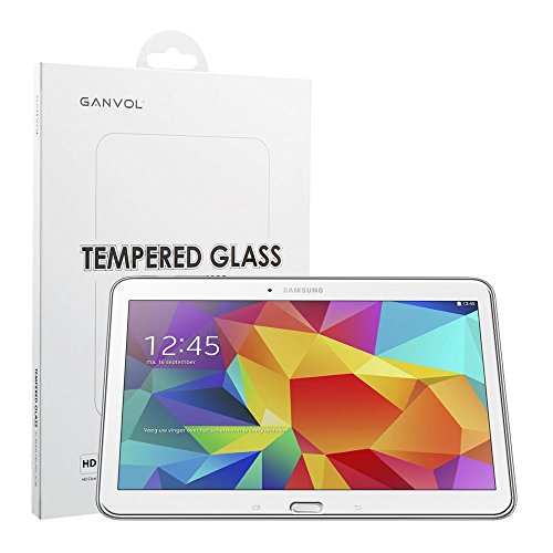 Samsung Tab 4 10.1 Panzerfolie, Ganvol Panzerglas Samsung Galaxy Tab 4 10.1 Zoll SM T530 T531 T535 Blickschutzfolie Hartglas Folie [Ultra HD Klar] [Kratzfeste] [Widersteht Flecken und Fingerabdrücke] [Keine Luftblase] [Härtegrad 8-9H] [Schutz das Display vor starken Stoßen] [0.33mm]