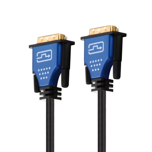 deleyCON 12.5m HQ DVI zu DVI Kabel – DVI-D Dual Link – 1080p / Full-HD / 3D Ready – DVI auf DVI Adapterkabel – 12.5 meter - 2
