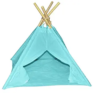 Creative Textiles Outdoor Foldable Dark Sky Blue Tent House for Dog and Cat