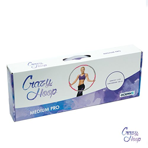 Crazy Hoop Medium Pro Hula Hoop Reifen Fitness-Reifen, 1,5kg Reifen mit Schaumstoff, zum abnehmen - 7