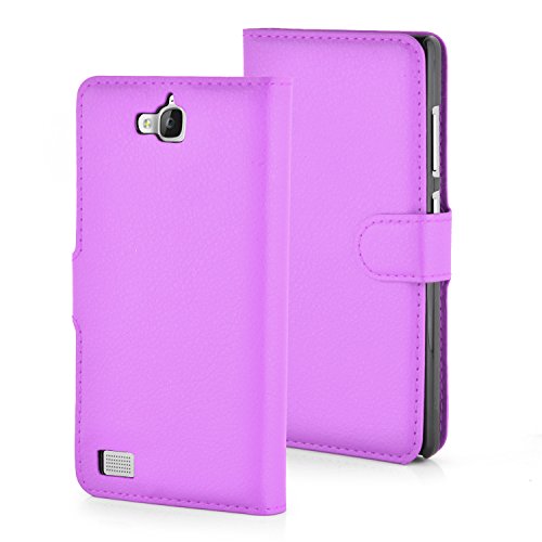 Cadorabo Honor 3C Funda Estilo Libro de Cuero Sint  tico en VIOLETA DE MANGANESO Cubierta Protectora con Cierre Magn  tico  Tarjetero y Funci  n de Suporte     Protecci  n Carcasa Caja Etui Case Cover