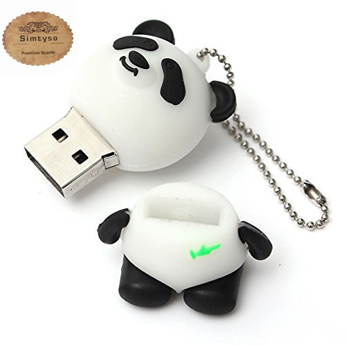 Simtyso 16GB 2.0 USB Memory Stick Speicherstick Data Speicher Lieblich Panda Cartoon Aussehen(32g,Panda)