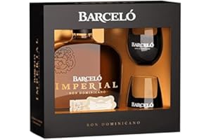 RON BARCELÓ BARCELO IMPERIAL RON DOMINICANO CON VASOS 70 CL EN ESTUCHE