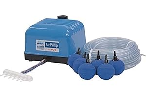 AQUAFORTE – Set Originale Pompa ad Aria Tubo 4/6 Hailea V30, 17L/min, 1,2 m, con 6 Pietre e 25 m