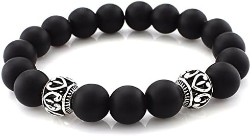 Lion &amp; Son Handmade Matte Hope Ladies Buddha Chakra Bracelet Mens Fashion Jewelry Pearl Silver Men Fashion