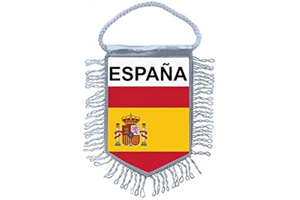 Akachafactory Fanion Mini Drapeau Pays Voiture Decoration Espagne Espagnol
