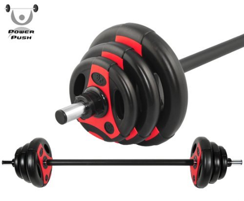 K-Grip. Aerobic Langhantel-Set Pump your muscle Hantel / 1 x Langhantelstange inkl. ABS-Klappverschlüssen, 2×1.25, 2×2.5 und 2×5 Kg Hantelscheiben - 3