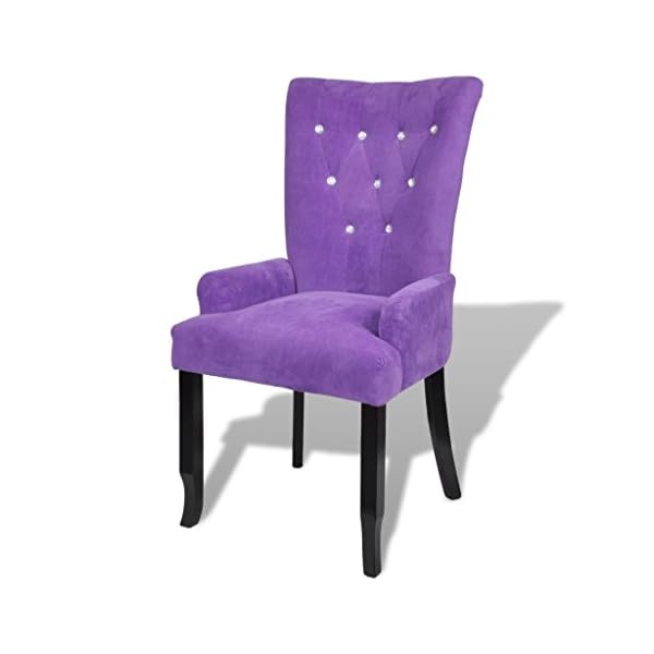 vidaXL Armsessel Sessel mit Holzrahmen Samt-Lila | Samtmöbel