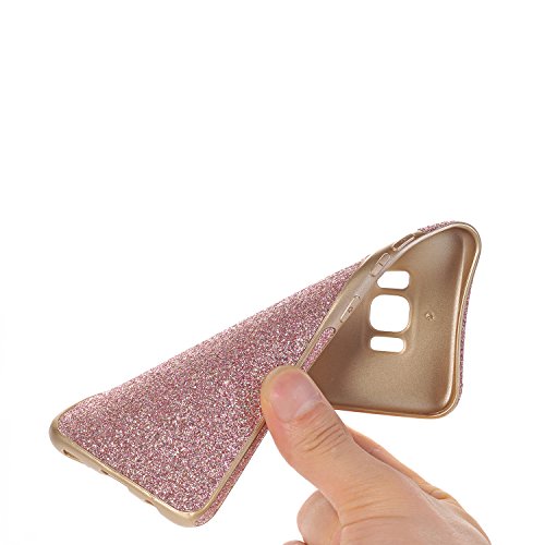 Galaxy S8 Slim Etui, TechCode Geometrisch Slim Fit Dual Layer Drop Schutz Burgund Modern Grip Hülle für Samsung Galaxy S8 (Galaxy S8, Rosa-A2) - 4