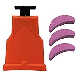 Kit D'affûtage pour Tronçonneuse Scie Aiguiseur De Chaîne avec 3pcs Whetstone- Affûteuse De Lames Spécial Résistant À La Corrosion Rapide Outils D'affûtage De La Pierre Universels pour 14-16 Pouces