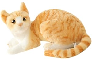 BAKERMICHE Farcito Realistico Gatti Siamesi Peluche Cuscino di Simulazione American Shorthai simpatico gatto bambola giocattoli per animali Gatto Addormentato Bambola Farcita Deco Domestica regalo per ragazze