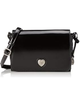 L.Credi Damen Passau Umhängetasche, Schwarz (Schwarz), 6,5x14,5x21 cm