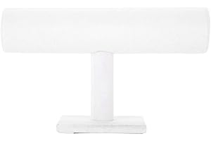 BETUED Jewellery Display T-Bar Stand, Jewellery Showing Organizer Rack for Watches Bracelets Necklaces, Soft PU Jewellery Holder for Home Decoration Personal Use and Shop Display Use
