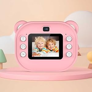 LEO LIFE STYLE Instant Print Camera for Kids | 48MP Dual Selfie Digital Camera with 1080P HD Video Recording | Built-in Instant Photo Printer with BT & App Control | (Pink)