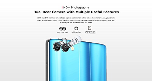 HOMTOM S9 Plus Smartphone 5,99 Pollici Schermo Telefoni, 4G Android 7,0, 13,0MP Anteriore, 16,0MP+5,0MP Posteriore Fotocamera 5100mAh Cellulari, Processore Helio P20 da 2,3GHz Telefonia Mobile con 4GB RAM + 64GB ROM - Nero