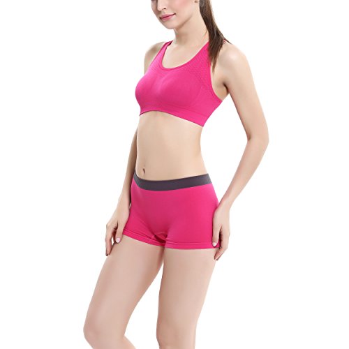 COCO TOE® Damen Sport BH Fitness Yoga BH Ohne Bügel schnelltrocknende Shockproof Sport Bra - 5