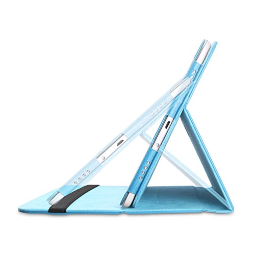 Infiland Samsung Galaxy Tab A 9.7 Hülle Case -Slim Fit Folio PU-lederne dünne Kunstleder Schutzhülle Cover Tasche für Samsung Galaxy Tab A 9.7 T550N/ T555N 24,6 cm (9,7 Zoll) WiFi/LTE Tablet-PC (mit Auto Schlaf / Wach Funktion)(Hellblau) - 6