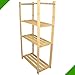 Produktbild Froeschl Autozubehoer 150 cm x 80 cm x 29 cm 4 Holzböden Holzregal für Lebensmittel rostfrei