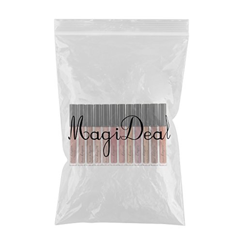 MagiDeal 12 Stück / Lippenstifte Set Flüssigkeit Lip Gloss Dauerhaft und Wasserfest Lippenglanz (8 matte colors and 4 metallic colors) - 2