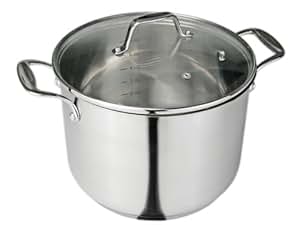 Edelstahl Topf 7 Liter Induktion Kochtopf Suppentopf
