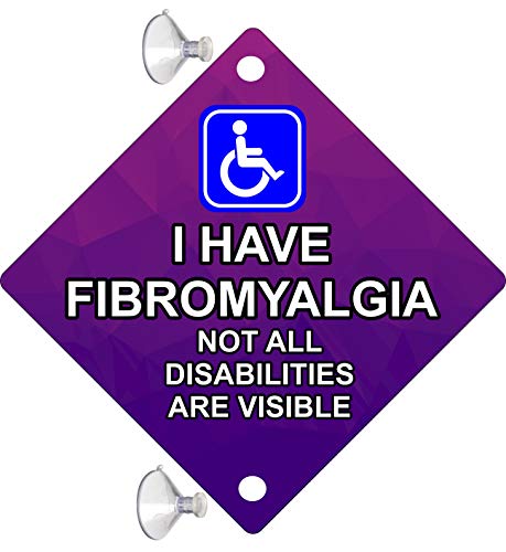 The Lazy Cow Fibromyalgia Señal de Metal para Colgar en el Coche, no Todas Las discapacidades Son visibles