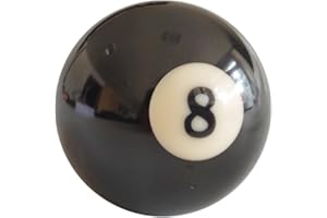 Teekerwan Billiard #8 Ball Standard Regulation Size 2-1/4, Regulation Size Billiard #8 Pool Ball Replacement Eight Ball OR Standard Billiard Pool Cue Ball Replacement Ball