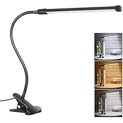 Svance USB Lampe à Pince LED avec 3 Modes (Apprentissage / Lecture / Détente), dimmable LED Lampe de Bureau (10 Niveaux de Luminosité) / (Noir)
