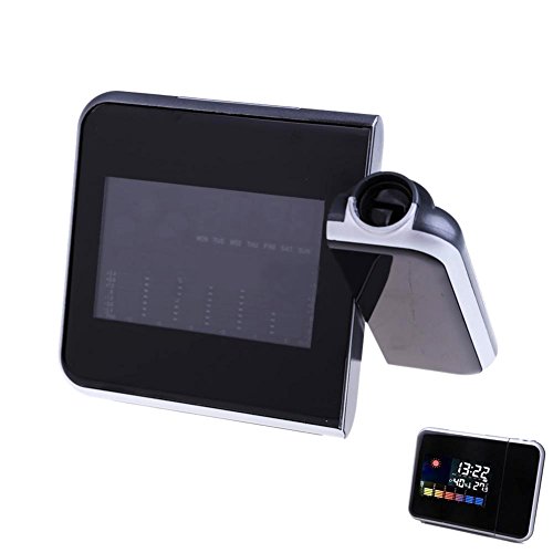 Merssavo Projektionswecker Digitale LED Display Projektor Wecker Wetter Temperatur Feuchte - 3