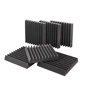ARA Wedge Soundproofing Studio Acoustic Foam| Pack of 6 (Black) | 2