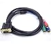 Produktbild Heaviesk VGA/RCA-Kabel VGA/TV 3 Cinch-S-Video-AV-Adapter (VGA-RCA) für Laptop-Computer Computer-Videoausgang-TV HDTV-LCD-Monitor
