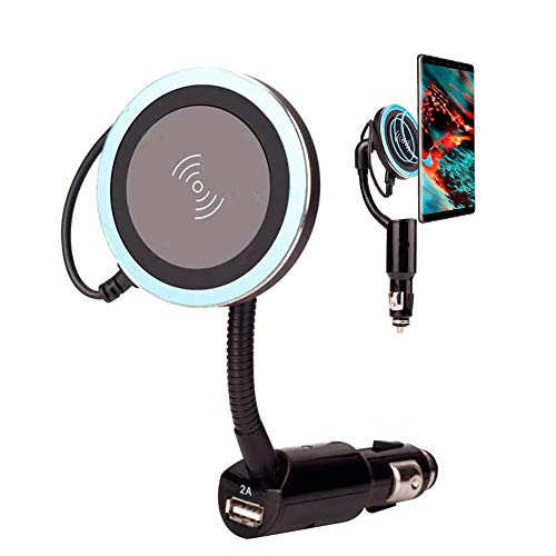 Preisvergleich Produktbild YSHtanj Kfz-Ladegerät, kabellos, Innendekoration, Adapter, USB-Zigarettenanzünder, Qi, kabellos, magnetisches Ladepad, Schwarz