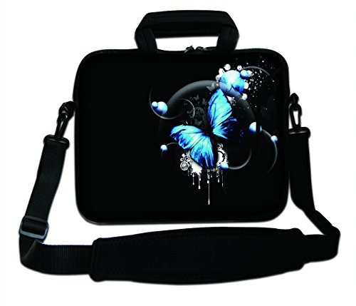 DCCN 15 Zoll / 15,6 Zoll Laptoptasche Neopren Notebooktasche mit Zubehörfach und Schultergurt