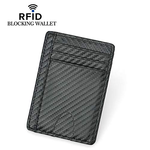 Cartera para hombre UWIME Cartera de tarjeta de crédito con bloqueo de RFID delgado