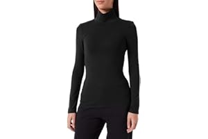 HSAJS Haut Thermique Femme Maillot de Corps à Manches Longues sous-Vêtements et Col Rond Col Roulé sous-Vêtements Automne Hiver pour Sports Running