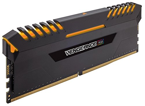 Corsair CMR64GX4M4C3333C16 Vengeance RGB 64GB (4x16GB) DDR4 3333MHz C16 XMP 2.0 Enthusiast RGB LED Illuminated Memory Kit - Black