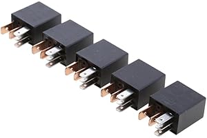 PA PRODUCTS 5 Pack of 12V 30AMP Heavy Duty Car Relay 5 Pin SPDT Standard Multi-Purpose Relay Kit