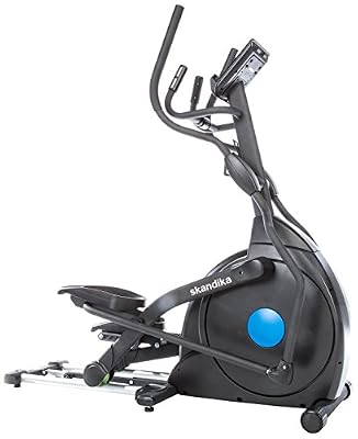 skandika CardioCross Carbon Champ - Vélo elliptique - Bluetooth - Support tablette - 19 programmes - Masse d'inertie 23,5 kg - 32 niveaux de résistance - Max. 150 Kg