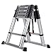 Produktbild DS Tritthocker Dicke Aluminiumlegierung Multifunktions-Klappleiter Haushaltsleiter Herringbone Lift Loft Engineering Ladder - Tragfähigkeit 150kg ** (größe : 2.2+2.2m=4.4m Straight Ladder)