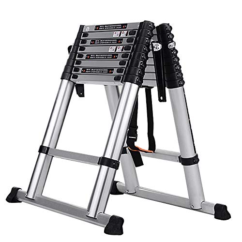Preisvergleich Produktbild DS Tritthocker Dicke Aluminiumlegierung Multifunktions-Klappleiter Haushaltsleiter Herringbone Lift Loft Engineering Ladder - Tragfähigkeit 150kg ** (größe : 2.2+2.2m=4.4m Straight Ladder)