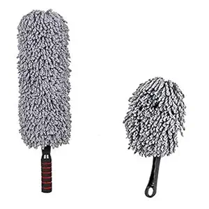 TONY STARK Super Soft Multipurpose Round Shaped Microfiber Cleaning Duster | Car Cleaning Accessories | Brushes | Brush | Ultra Washable for Dry/Wet Car, Home