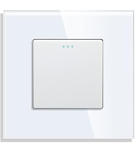 CNBINGO Thermostaat Vloerverwarming Kamerthermostaat Digitaal Inbouw voor Water Boiler Thermostaat Verwarming Muurthermostaat met Glasframe, Grijs
