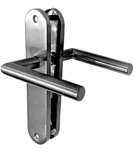 Poignée de porte sur rosace inox mat - Clé L - Trondheim - Hoppe et cie Poignée de porte sur rosace inox mat - Clé L - Trondheim - Hoppe et cie
