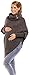 Happy Mama Women's Maternity Cable Chunky Knit Poncho Sweater Jumper Wrap 312p (Graphite, ONE SIZE UK 8/10/12, )