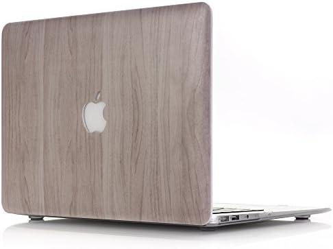 Aomo Wooden Pattern Laptop Hard Shell Plastic Shell Case Cove Adapted For Shell Case Cover for 11-inch MacBook Air 11.6 (Models: A1370 and A1465) PU Leather Protective Hard Case