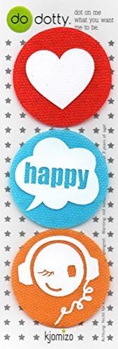 KJOMIZO - Motif Dottys im 3 Set - 4 - Heart/happy/Headphones