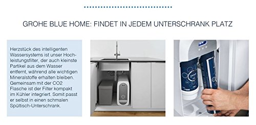 Grohe Blue Home Duo – 2-in-1 Trinkwassersystem und Küchenarmatur (gekühlt, gefiltert, mit Kohlensäure, L-Auslauf) 31454000 - 8